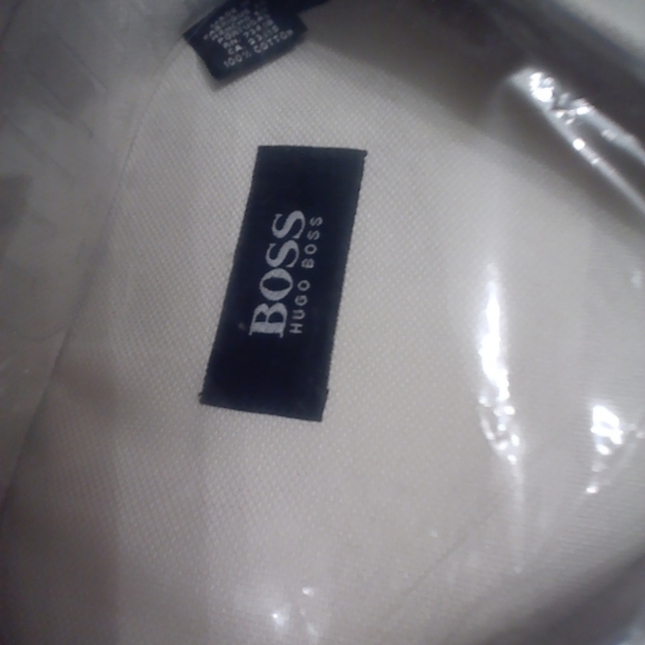 HUGO BOSS MENS LONG SLEEVES DRESS SHIRT BEIGE - Picture 5 of 9